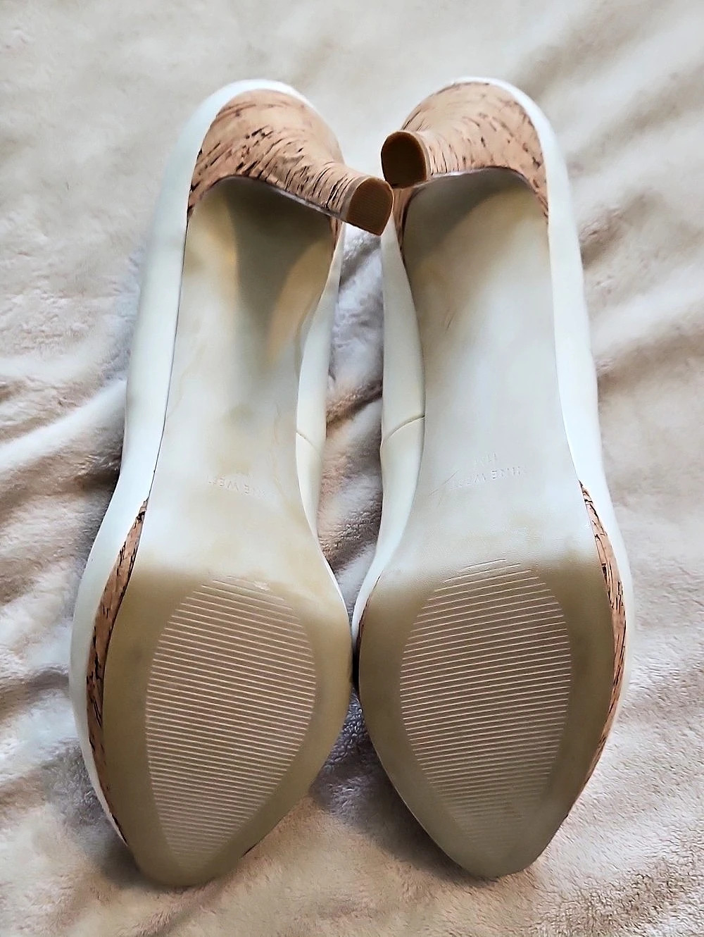 Nine West Off White Rounded Toe Pumps - Picture 6 of 6